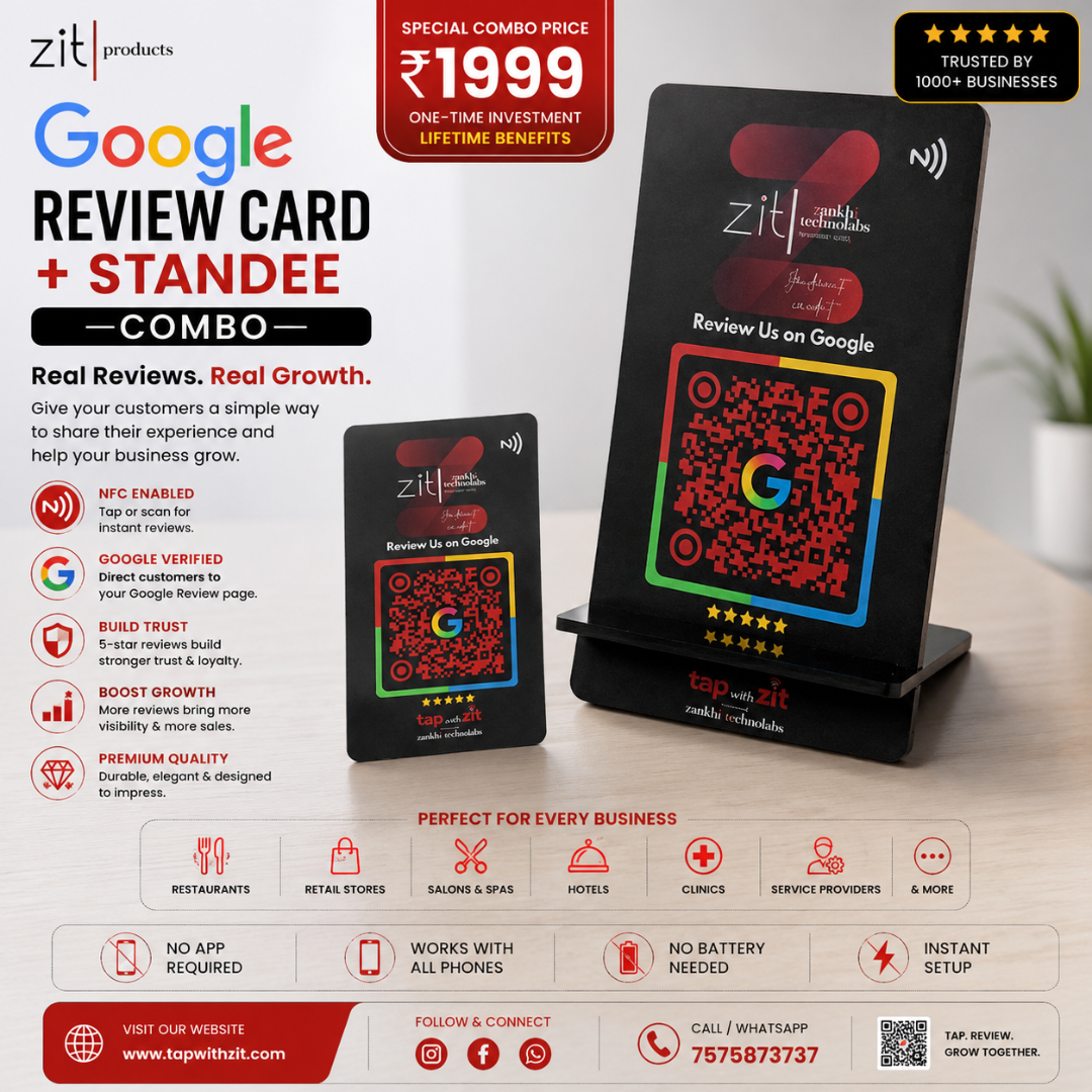 AI Google Review Card + Standee view 3